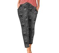 riou Pantalones Mujer Verano Frescos Baratos Talla Grande Boho Estampado Floral Pantalón de Pierna Ancha Casual Cómodos Pantalones de Playa Casuales fluidos Hippie Danza Pilates Yoga Pants