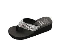 riou Sandalias Mujer Verano 2022 Planas Super Suave EVA Sandalias de vestir Flip Flops Talla Grande Zapatillas de Casa Elegante Pantuflas de baño Deporte y al aire libre