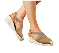 riou Sandalias Mujer Verano 2023 Rebajas Cuña Alpargatas Moda Casual Sandalias Plateau Piscina Playa Antideslizantes Damas Hebilla Zapatos Casual Roma casual Fiesta Tacones Altos