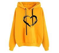 riou Sudadera con Capucha Mujer Manga Larga Sólida y Cómoda Blusa Abrigo con Bolsillo Deportivos Pullover Moda Originales Otoño e Invierno