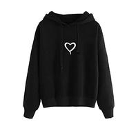 riou Sudadera con Capucha para Mujer Manga Larga Moda Pullover Calle Deporte Blusa con Estampados Hoodie con Bolsillo Chaqueta Tops Tallas Grandes