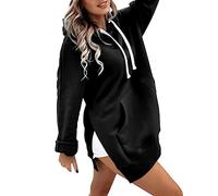 riou Sudaderas Mujer Marca Outlet Ofertas Flash Manga Larga Sweatshirt Jerséis Sueltos Casual Sudadera Larga Color sólido Básico Chic Modernos Algodon Otoño Invierno Mujer Chándal Original