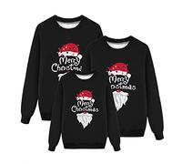riou Sudaderas Navideñas Familiares Suéter Feo Sudaderas Navideñas Ugly Reno Manga Larga Pullover para Mujer Hombre Padres Niños Niñas Talla Grande Túnica Sueter para Año Nuevo