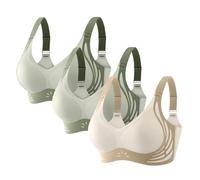 riou Sujetador Sin Aros para Mujer Cómodo Bandolera Ajustable Sin Costuras Bralette Básicos Lencería Sujetador Encaje Suaves Elástico Sujetadores Elastizado Sexy Elegante Original