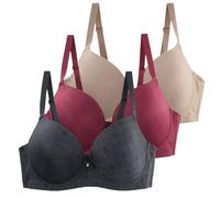 riou Sujetador Sin Aros para Mujer Cómodo Sin Costuras con Cuello En V Bralette Básicos Sujetador Deportivo Mujer Suaves Elástico Sujetadores Elastizado Sexy Diario