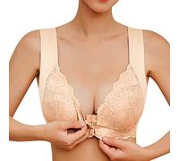 riou Sujetadores Mujer Push Up Tallas Grandes Cómodo Encaje Sexy Sujetador Delantero Abierto Bralette sin anillo de acero Chica Dama Chaleco Yoga Fitness Top Mujeres Fiesta Valentin Regalos