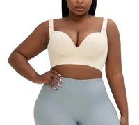 riou Sujetadores Mujer Sin Aros Tallas Grandes Bandolera Ajustable Sin Costuras Camiseta Básico Lencería Sujetador Encaje Suaves Elástico Sujetadores Elastizado Sexy Elegante Original