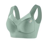 riou Sujetadores Sin Aros Mujer con Relleno Sin Costuras con Cuello En V Camiseta Básico Sujetador Deportivo Mujer Transpirable Sujetadores Elastizado Sexy Elegante Original