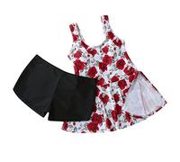 riou Tankini Vestidos de Verano Mujer 2022 Talla Grande Cuello en V Bañador Tirantes Ajustables Tops Traje De Baño Falda de baño Adolescente Conjunto Boyshort Fiesta M-XXXXL