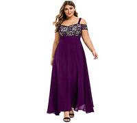 Riou Vestido De Fiesta Largo Elegante Para Mujer, Manga Corta Sin Hombro, Tallas Grandes L-XXXXXL, Verano 2021