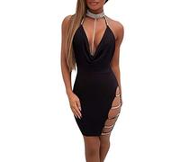 riou Vestidos Fiesta Mujer Vestido sin Mangas con Corte de Cadera con Tirantes Vestido Irregular Noche Fiesta Cóctel Vestidos Sexys Y Elegantes Vestidos De Fiesta Mujer Cortos