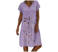 riou Vestidos Mujer Verano 2022 Elegante Retro Suelto Maxi Vestidos Boho Vestido Informal Sin Mangas Falda Larga Fiesta Cóctel Elegante Mini Vestido Regalo Originales