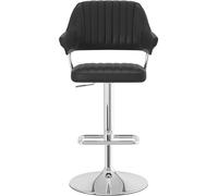 RiouPsithuric Elegante taburete de bar de aviador negro, diseño industrial moderno, marco de metal de altura ajustable, perfecto para cocina, hogar, bar y comedor