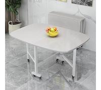 RiouPsithuric Mesa de Comedor Plegable de Madera para Cocina, mesas abatibles para Espacios pequeños, Mesa Extensible Tipo Mariposa con Rueda Universal, Ahorra Espacio, diseño de Bordes redonde