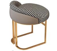 RiouPsithuric Taburete de tocador Moderno de Tela Gris sin Brazos con Respaldo bajo y Patas de Metal para tocador de baño