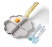 RIOVARM 4 agujeros En forma de corazón Sartén para huevos Antiadherente Granito Sartenes pequeñas Inducción Sartenes Creativo Lindo Sartén tortilla sin PFOA Saludable Tortita Sartén para el desayuno