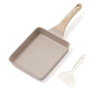 RIOVARM Antiadherente Tamagoyaki Sartén para Tortilla y Huevos, Revestimiento de Granito, Pequeña sin PFOA, para Panqueques y Camping