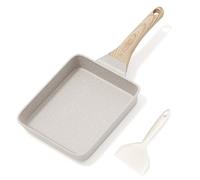 RIOVARM Sartén Antiadherente Tamagoyaki para Tortilla y Huevos, Revestimiento de Granito, Sin PFOA, para Panqueques y Camping