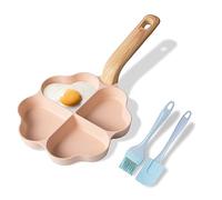 RIOVARM Sartén para Huevos en Forma de Corazón - 4 Agujeros, Antiadherente, Granito, Inducción, Creativo, Lindo, Sin PFOA, Saludable para Tortitas y Desayuno