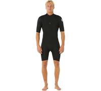RIP CURL 2025 Hombres Dawn Patrol 2mm Back Zip Shorty Neopreno 11TMSP - Black