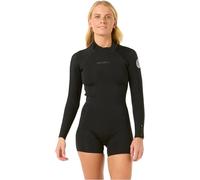 RIP CURL 2025 Mujer Dawn Patrol 2mm Back Zip Manga Larga Traje De Primavera Neopreno 142WSP - Black