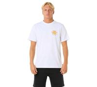 Rip Curl Camiseta de Cuello Redondo con Logotipo de Ajuste Relajado para Hombre, Camiseta Blanca Dazed, X-Large