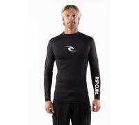 Rip Curl Camiseta de manga larga para hombre, camiseta de surf con protección solar UPF 50+, chaleco ajustado, Negro -, X-Large