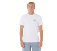 Rip Curl Camiseta gráfica de Manga Corta con Cuello Redondo para Hombre, Ajuste estándar, Grapa Blanca, X-Large
