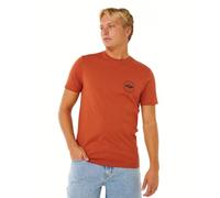 Rip Curl Camiseta gráfica de Manga Corta con Cuello Redondo para Hombre, Ajuste estándar, Grapa de Arcilla horneada, L