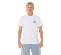 Rip Curl Camiseta gráfica de Manga Corta con Cuello Redondo para Hombre, Ajuste estándar, Icono de pasaje Wettie Blanco óptico, X-Large