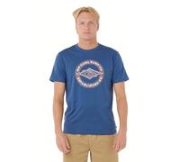 Rip Curl Camiseta gráfica de manga corta con cuello redondo para hombre, ajuste estándar, Relleno de grapas azul marino claro, Medium