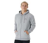 Rip Curl Corp Icon - Sudadera con capucha con cremallera en color gris, Gris Marle, XL