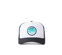 Rip Curl Curve Peak, Structured Trucker Hat, Mesh Snapback Baseball Cap For Men, Adjustable Gorro/Sombrero, Traje de Neopreno Blanco y Negro Icon 254, Talla única para Hombre