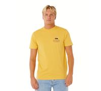 Rip Curl Destination - Camiseta de Manga Corta con Cuello Redondo para Hombre, Ajuste estándar, Desti Animals tee Ocre, M