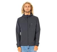 Rip Curl Elite Anti Series - Chaqueta cortavientos con capucha para hombre, repelente al agua, Negro, L