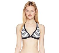 Rip Curl Junior's Mirage Line Up Halter Bikini Top, Black, XS