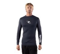 Rip Curl Long Sleeve Rashguard-UPF 50+ Sun Protection Surf Shirt, Tight Fit Rash Vest Camisa de protección de Sarpullido, Azul Marino, Large para Hombre