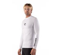 Rip Curl Lycra Hombre de manga larga - Protección solar UPF 50+, camiseta de surf ajustada - Camiseta de manga larga antiUV, blanco, L