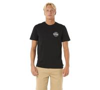 Rip Curl Staple Short Sleeve T-Shirt Camiseta, Negro, L para Hombre