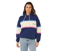 Rip Curl Sudadera con capucha Surf Side Heritage para mujer, azul marino oscuro, XS
