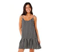 RIP CURL Vestido Corto para Mujer, Elegante, cómodo e Informal, versátil, Moda de Verano, Negro, L