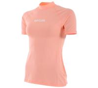 Rip Curl Womens Classic Surf UPF Short Sleeve Rash Vest 15HWRV - Bright Peach Womens Size - L