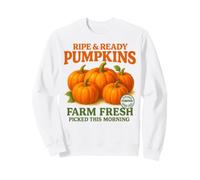 Ripe and Ready Pumpkins Retro Farmer Market Fall Pumpkin Fun Sudadera