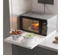 Ripiano Scorle per Forno a Microonde Push-Pull - Estante ajustable de 38 a 62 cm para electrodomésticos de cocina, solución de almacenamiento compacta para espacios pequeños