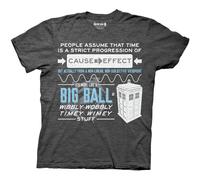 Ripple Junction Doctor Who Wibbly Wobbly Timey Wimey Tardis - Camiseta (Talla XL), Color Gris