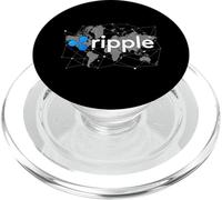 Ripple XRP Logo Crypto Trader World Map Blockchain PopSockets PopGrip para MagSafe