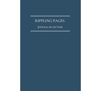Rippling pages - Journal de lecture: Carnet de lecture à remplir - 100 pages de review + bingo de lecture + objectifs de lecture + this or that + ... - Collection Minimaliste - Couleur Navy Blue