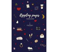 Rippling pages - Reading journal: Reading tracker notebook - Classique Interior - 100 review pages + reading bingo + goals + this or that + book of the year... - Doodle Collection - Blue Color