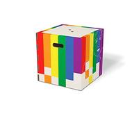 Rippotai Puf Musical Caja acústica de cartón y Altavoz Bluetooth Soundpotai Pride 40 x 40 x 40 cm, puf para serderse y ascular música en Modo multisensorial. Adecuado para sordos.