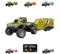 Riprush Mini Monster 1:64 Off-Road Led Alloy Racer, 360° Flip Rip Rush Alloy Racer with Led Lights, 2025 New 3-Speed Variable Speed Off-Road Vehicle, Mini RC Car (Green)